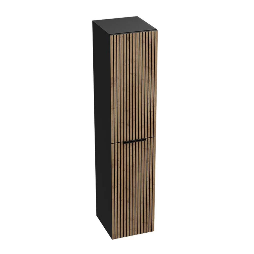 Dulap inalt suspendat Rune Ivar 2 usi 30 cm finisaj negru-lemn mat