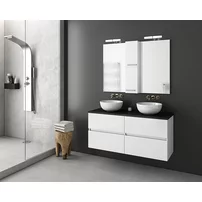 Dulap mediu suspendat Drop Luxus alb 2 usi 20 cm