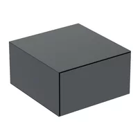 Dulap mediu suspendat Geberit One negru mat cu 1 sertar 45 cm