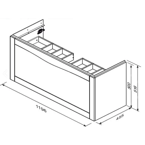 Dulap suspendat Oristo Skagen alb mat 120 cm picture - 2