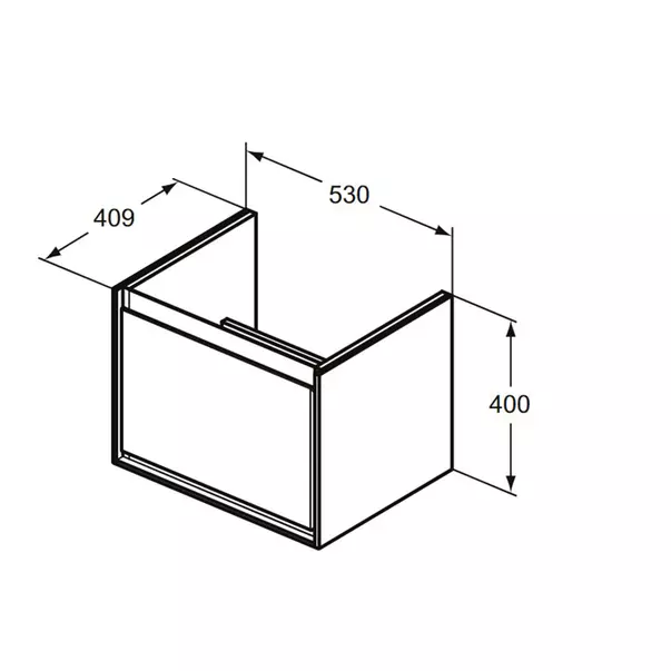 Dulap suspendat pentru lavoar alb Ideal Standard Connect Air Cube 53.5 cm E0844B2 picture - 3