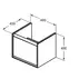 Dulap suspendat pentru lavoar gri deschis lemn Ideal Standard Connect Air Cube 48.5 cm picture - 4