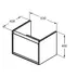 Dulap suspendat pentru lavoar lemn inchis Ideal Standard Connect Air Cube 53.5 cm picture - 4