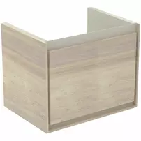Dulap suspendat pentru lavoar maro deschis lemn Ideal Standard Connect Air 50 cm