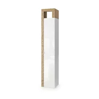 Dulap tip coloana alb/maro LC Mobili Italia Hamburg 188x35 cm 1 usa