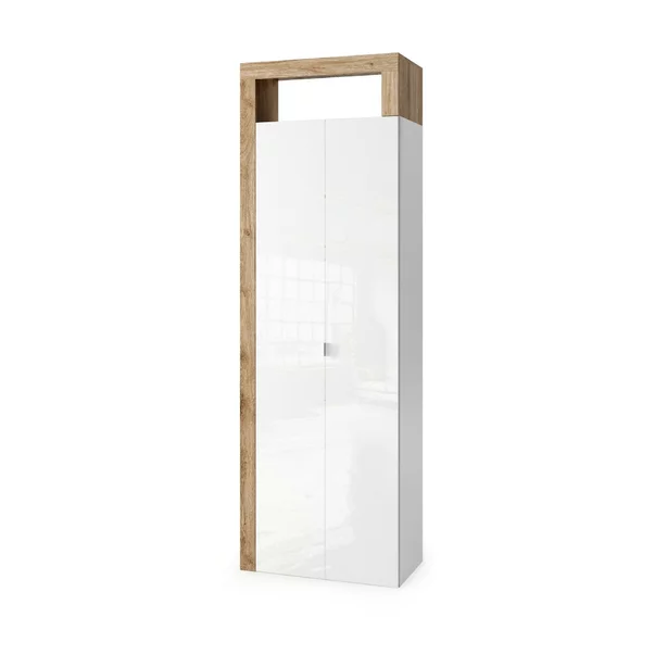 Dulap tip coloana alb/maro LC Mobili Italia Hamburg 188x65 cm 2
