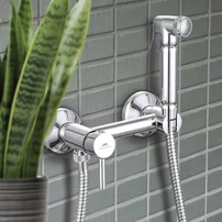 Dus igienic cu baterie Rubineta Onyx monocomanda finisaj crom lucios