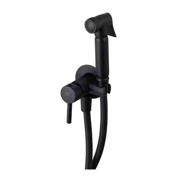 Dus igienic cu baterie Rubineta Ultra monocomanda finisaj negru mat picture - 2