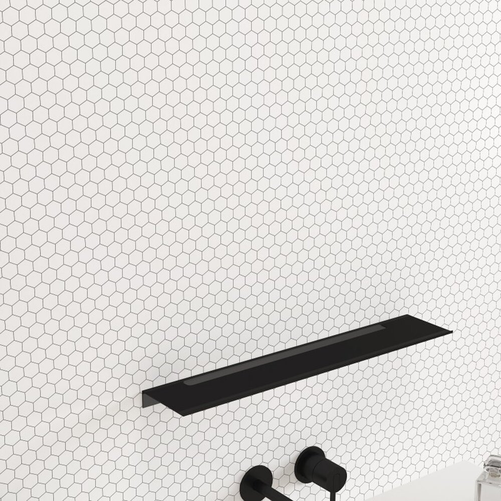 Etajera aluminiu Inter Ceramic negru mat 60x11.8 cm