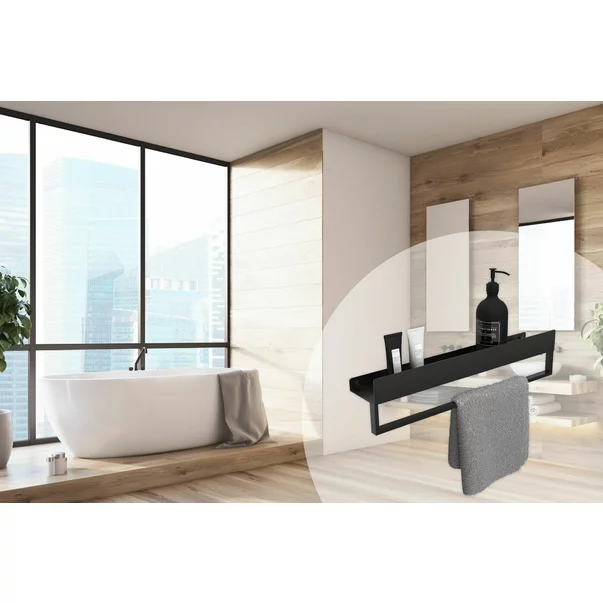 Etajera negru mat Rea SF01 60 cm 5902557398379 | Neakaisa.ro