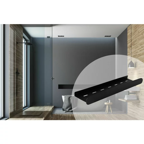 Etajera negru mat Rea SF03 45 cm 5902557398416 | Neakaisa.ro