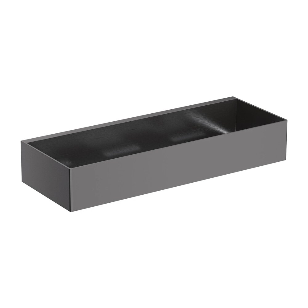 Etajera otel inoxidabil Omnires Uni 30 cm finisaj antracit periat