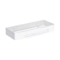 Etajera pentru dus Omnires Uni finisaj alb mat 30x15 cm