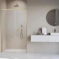 Usa de nisa culisanta Radaway Idea DWJ 120 cm sticla 6 mm finisaj auriu periat-transparent deschidere dreapta