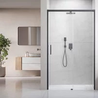Usa de nisa culisanta Radaway Idea DWJ 130 cm sticla 6 mm finisaj GunMetal periat-transparent deschidere dreapta