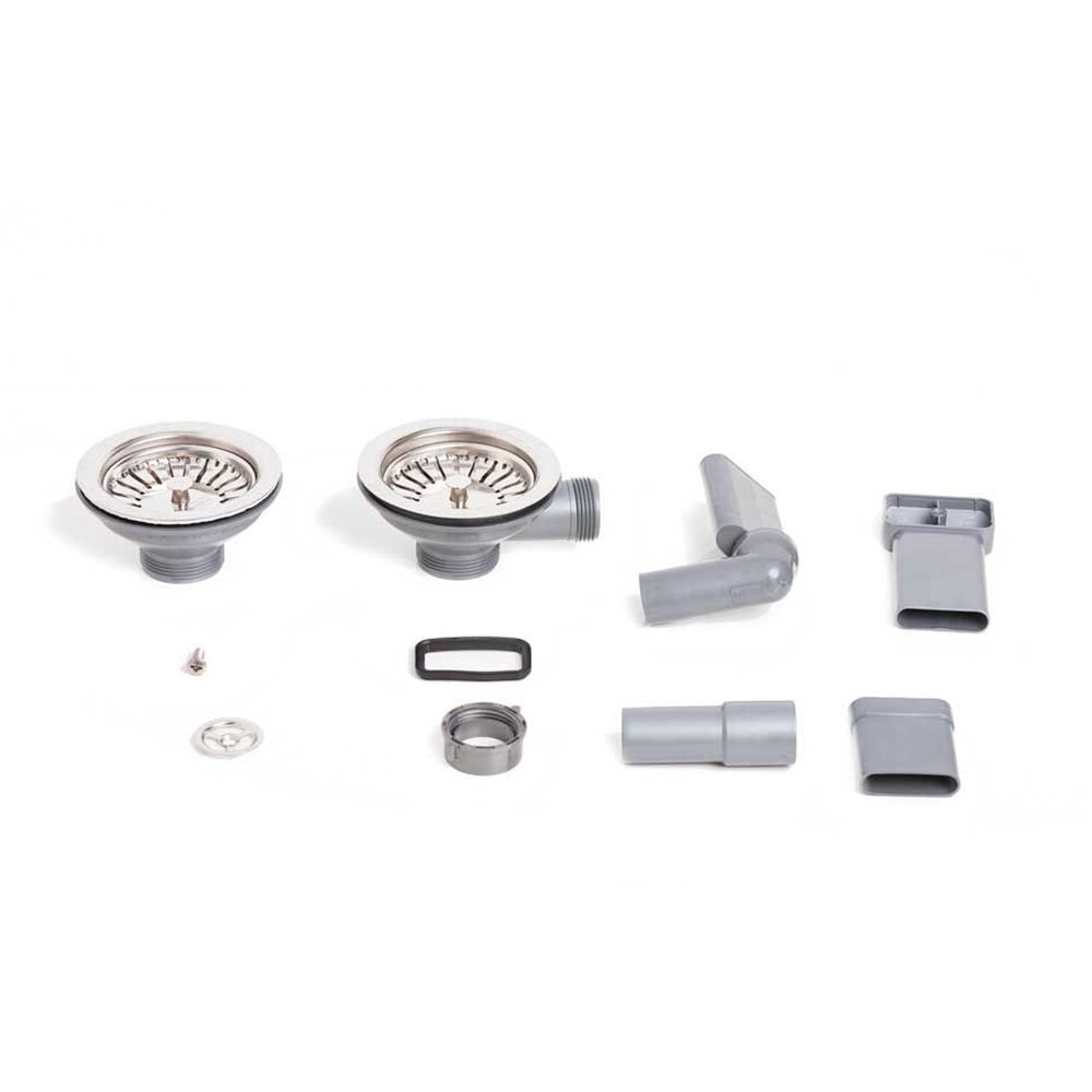 Kit sistem scurgere Franke pentru chiuvete cu 2 cuve finisaj inox lucios Bucatarie > Chiuvete bucatarie > Accesorii chiuvete > Noutati Franke