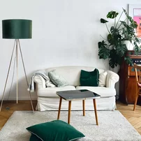 Lampadar auriu/verde Zuma Line Inga 1 bec