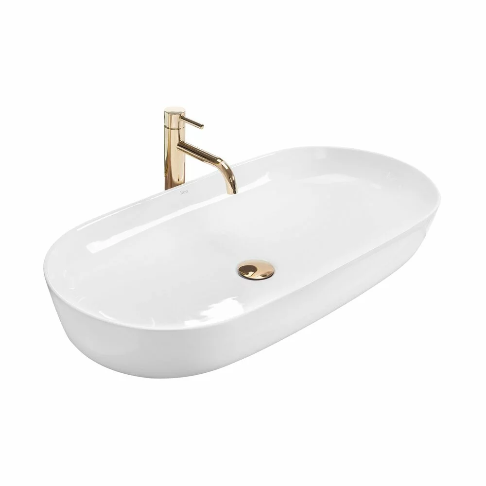 Lavoar alb pe blat Rea Cleo Biala 81 cm 5902557356805 | Neakaisa.ro