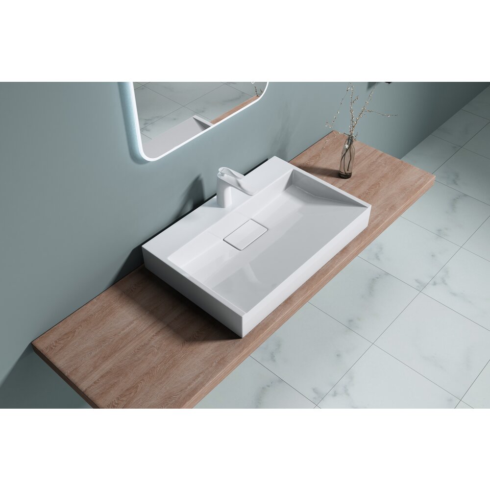 Lavoar din compozit pe blat Rune Garm 70 cm