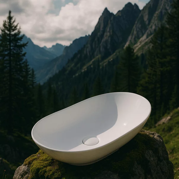 Lavoar din compozit pe blat Rune Vali 54 cm picture - 2