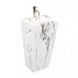Lavoar freestanding Rea Daria dreptunghiular finisaj alb marmura lucios 44 cm picture - 1