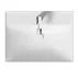 Lavoar incastrat dreptunghiular alb mat Cersanit Larga Rocklite 60 cm picture - 2