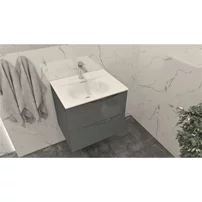 Lavoar incastrat Rune Asger dreptunghiular 61 cm alb lucios