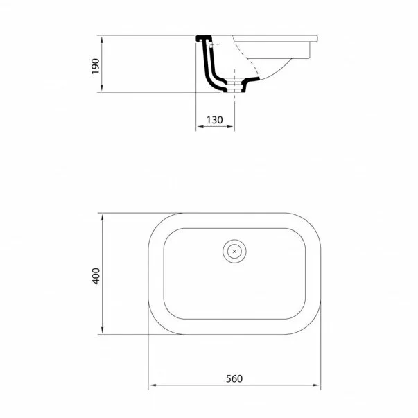 Lavoar incastrat/sub blat Gala Nexus 56x40 cm picture - 4