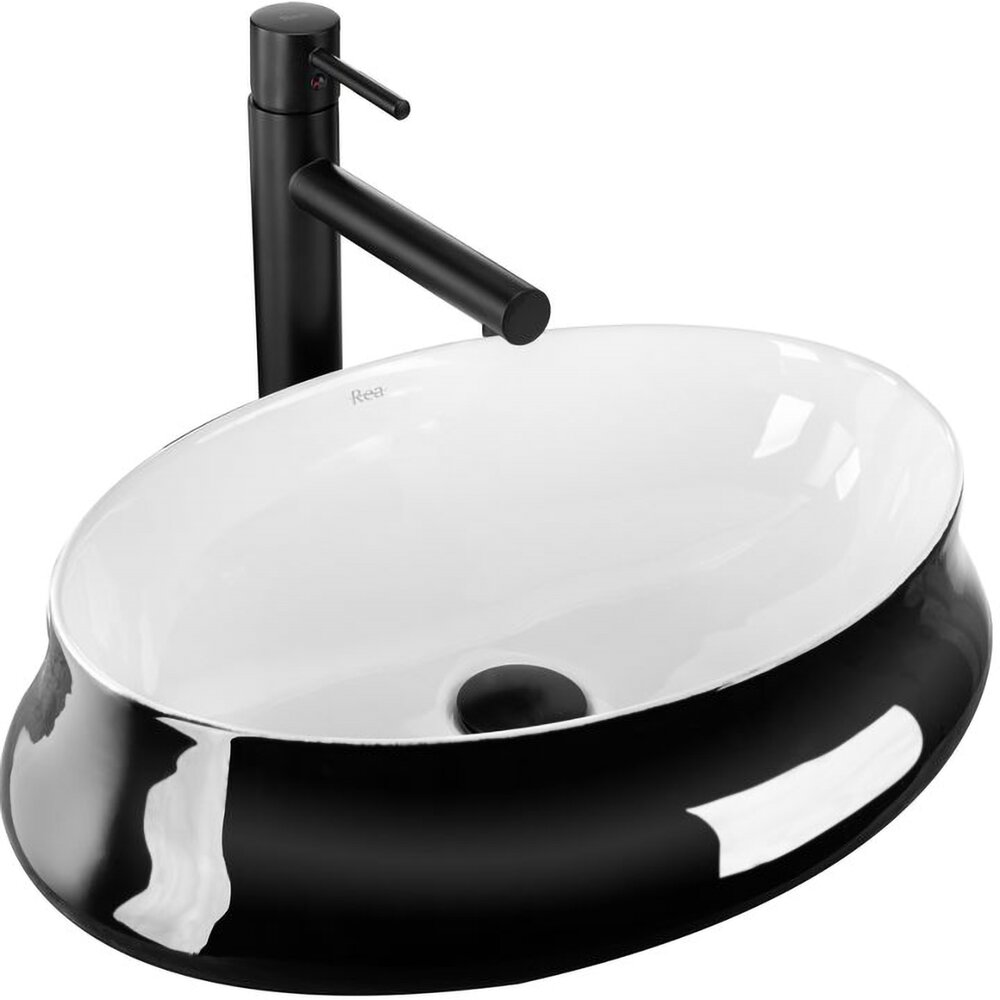 Lavoar negru/alb pe blat Rea Angela 46,5 cm neakaisa.ro