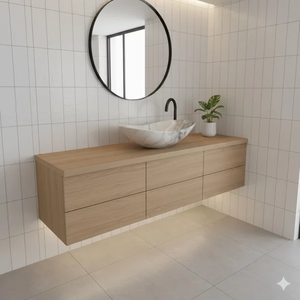 Lavoar pe blat alb/marmura Rune Sigyn 61.5 cm picture - 3