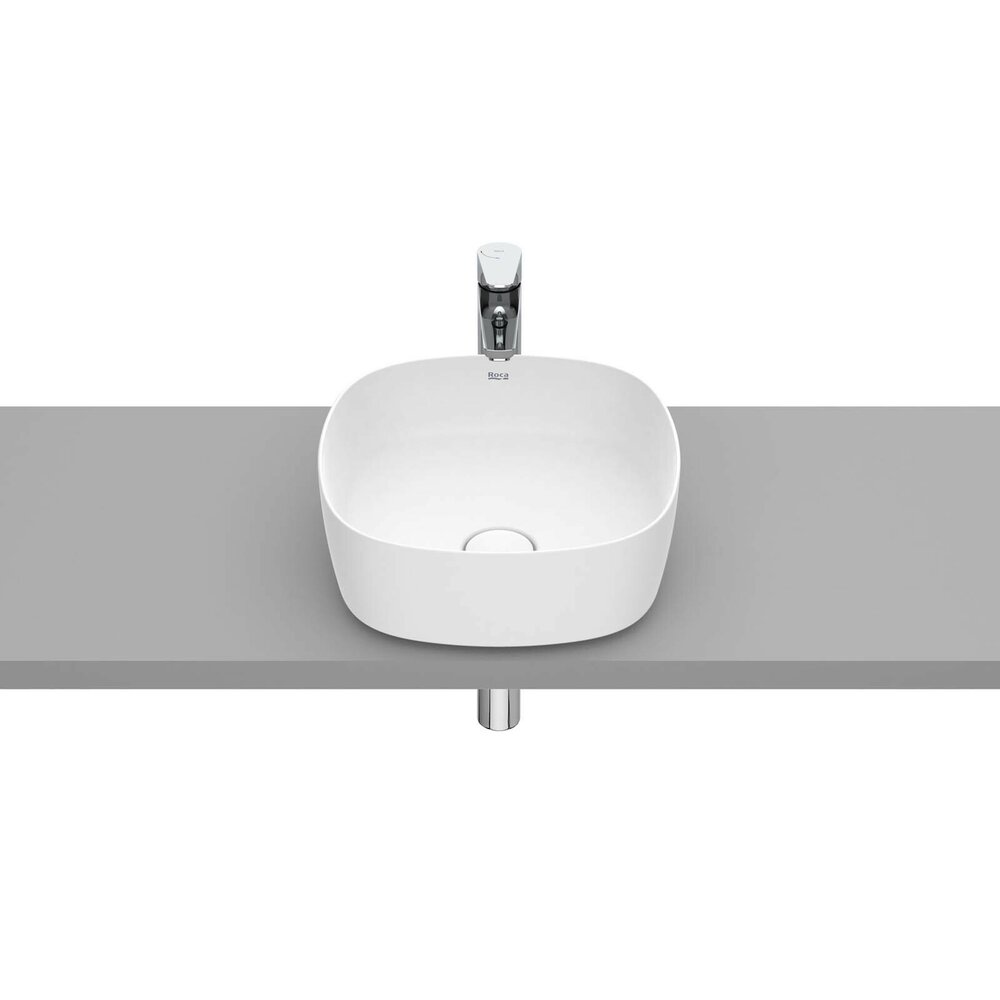 Lavoar pe blat alb mat Roca Inspira Soft 37 cm