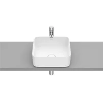 Lavoar pe blat alb mat Roca Inspira Square 37 cm