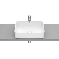 Lavoar pe blat alb mat Roca Inspira Square 50 cm