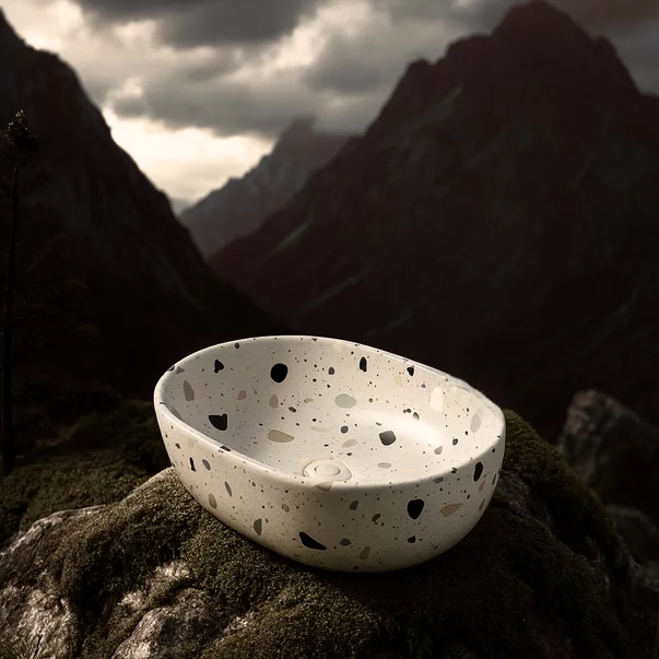 Lavoar pe blat terazzo Rune Magni 45.5 cm picture - 2