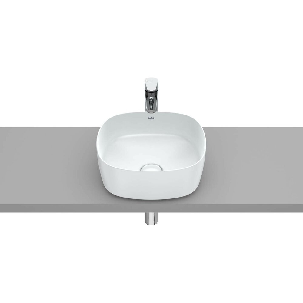 Lavoar pe blat alb perlat Roca Inspira Soft 37 cm