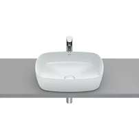 Lavoar pe blat alb perlat Roca Inspira Soft 50 cm