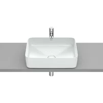 Lavoar pe blat alb perlat Roca Inspira Square 50 cm