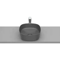 Lavoar pe blat antracit mat Roca Inspira Soft 37 cm