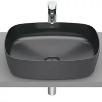 Lavoar pe blat antracit mat Roca Inspira Soft 50 cm