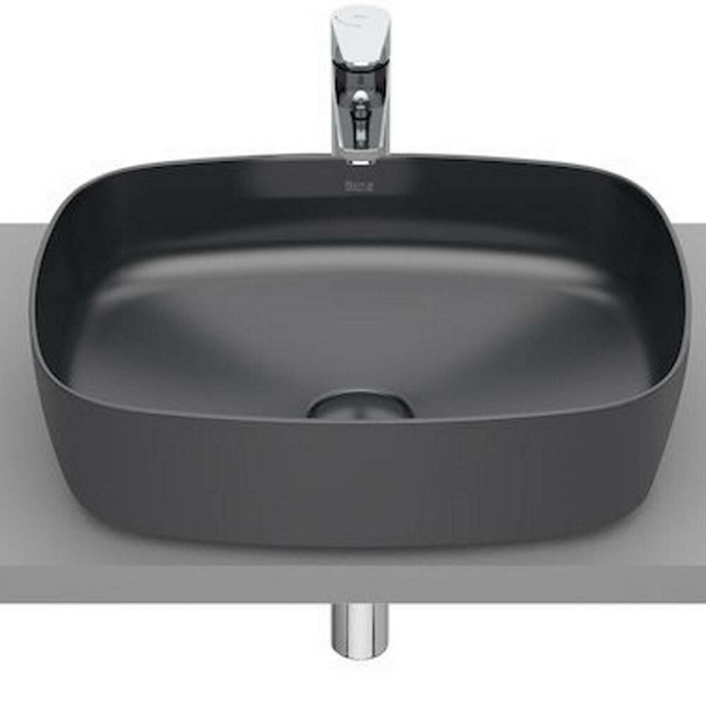 Lavoar pe blat antracit mat Roca Inspira Soft 50 cm
