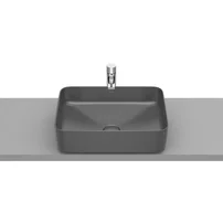 Lavoar pe blat antracit mat Roca Inspira Square 50 cm