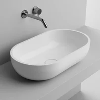 Lavoar pe blat din compozit Rune Chira 60 cm alb