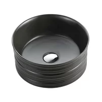Lavoar pe blat Fluminia My Black Circle negru mat 41 cm