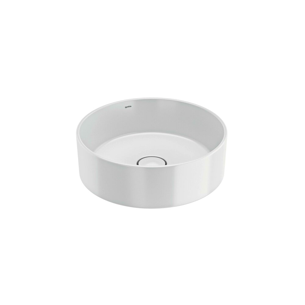 Lavoar pe blat Gala Hera finisaj alb lucios 38 cm forma rotunda