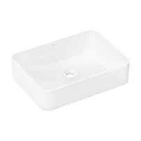 Lavoar pe blat Hansgrohe Xuniva Q 55x40 cm alb lucios