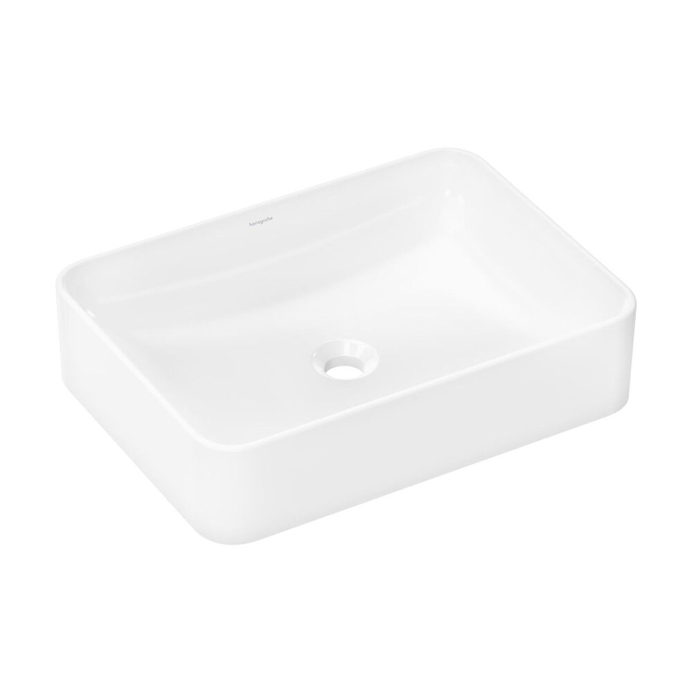 Lavoar pe blat Hansgrohe Xuniva Q 55x40 cm alb lucios