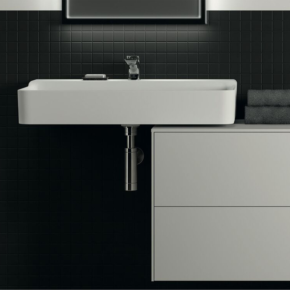 Lavoar suspendat Ideal Standard Atelier Conca 80 cm alb lucios