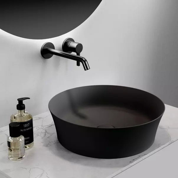 Lavoar pe blat Ideal Standard Atelier Ipalyss 40 cm negru lucios cu preaplin picture - 3