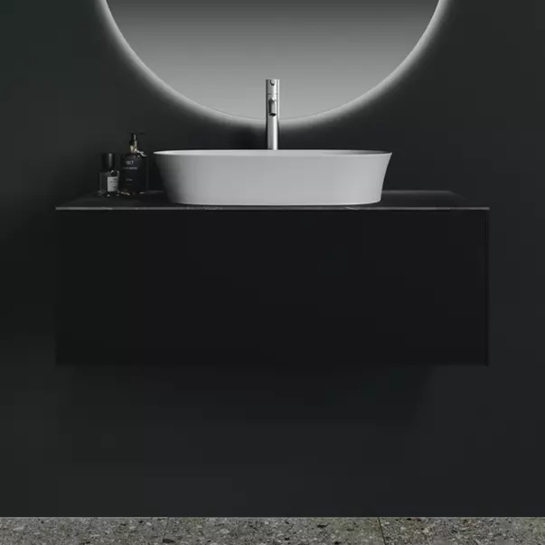 Lavoar pe blat Ideal Standard Atelier Ipalyss 60 cm negru lucios cu preaplin picture - 4