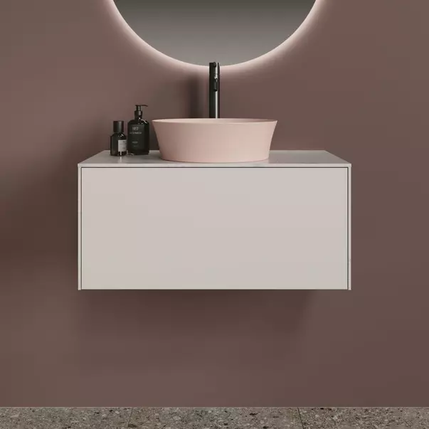 Lavoar pe blat Ideal Standard Atelier Ipalyss Nude 40 cm roz cu preaplin picture - 3